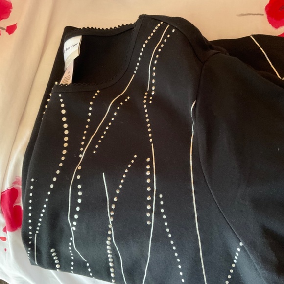 Women’s 3/4 sleeve black top - Picture 3 of 7